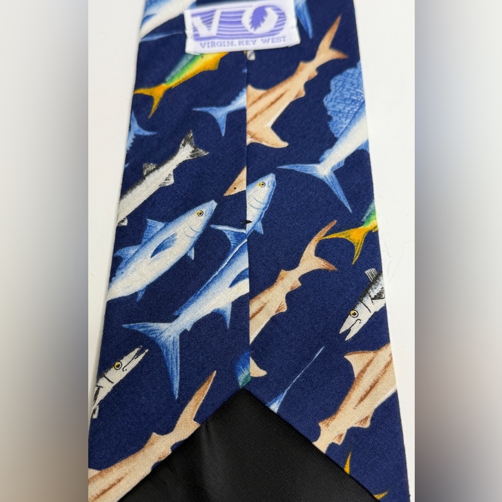 Virgin Key West Cruises Blue Fish Tie of Trout and Sharks